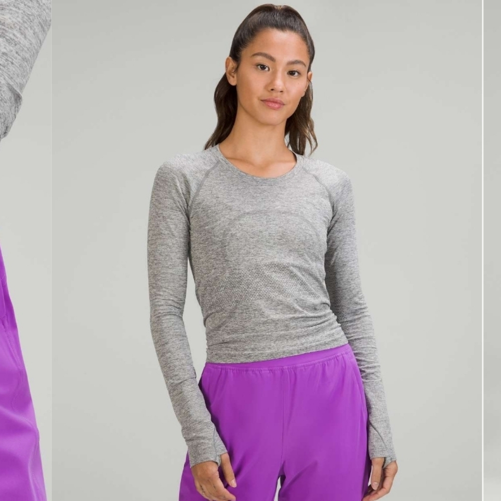 lululemon Swiftly Tech Long Sleeve Shirt 2.0 Race Length Slate Grey